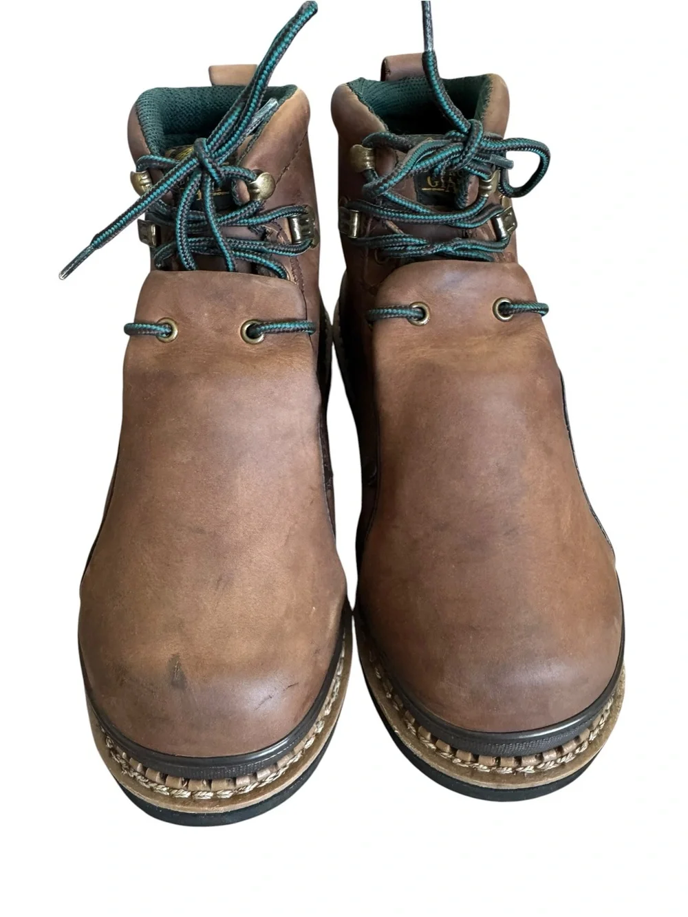 Awesome pair of Men's Brown Leather georgiaBoots - Rugged Outdoor Style size 10.